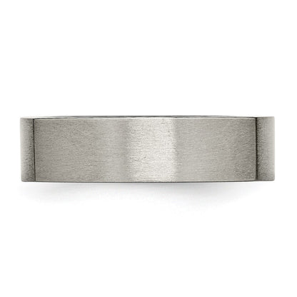 Titan Satiniert 6mm Quadratisch Ring