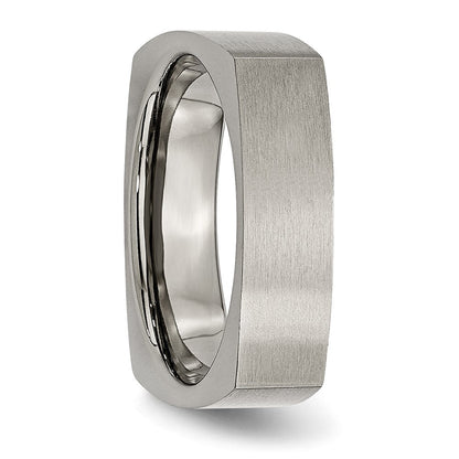 Titan Satiniert 6mm Quadratisch Ring