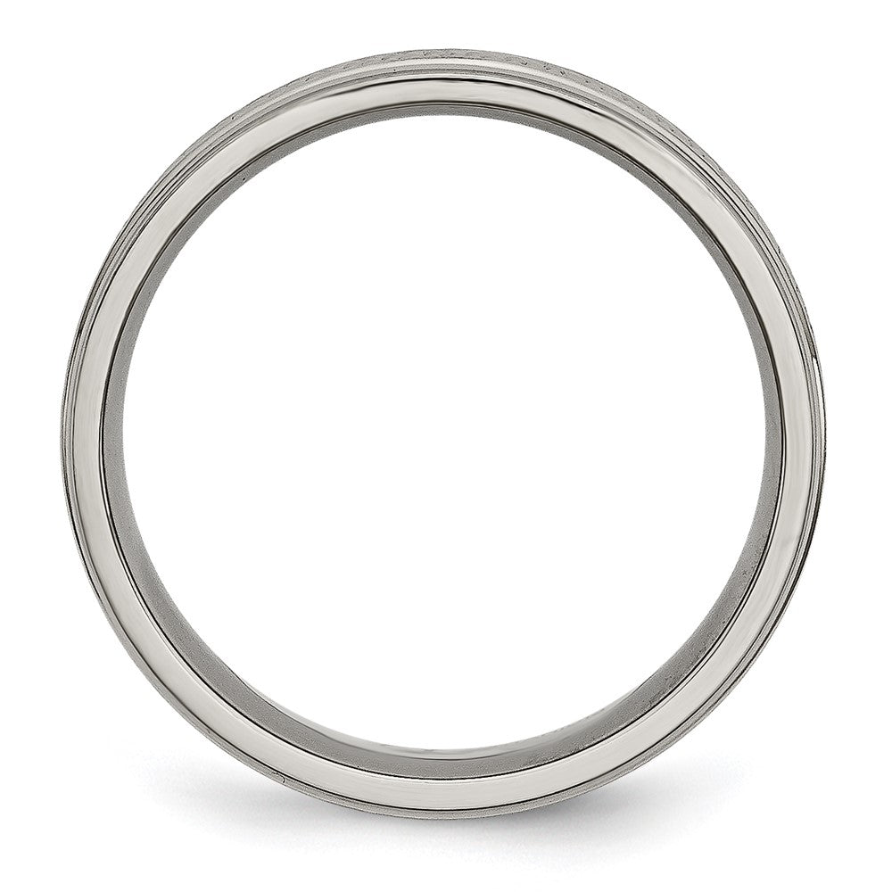 Titan Ridged Kante Weave Design 6mm Poliert Ring