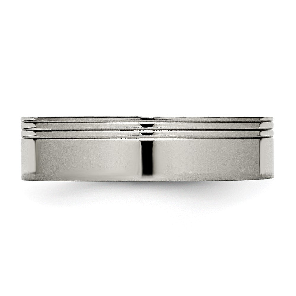 Titan Gerillt 6mm Poliert Ring