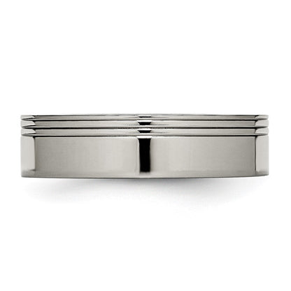Titan Gerillt 6mm Poliert Ring