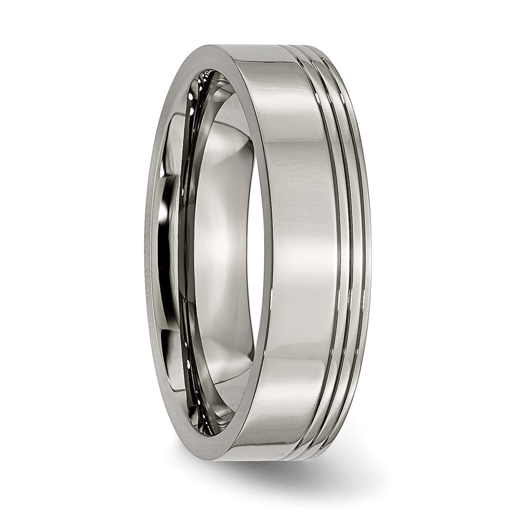 Titan Gerillt 6mm Poliert Ring