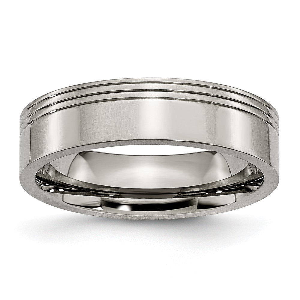 Titan Gerillt 6mm Poliert Ring