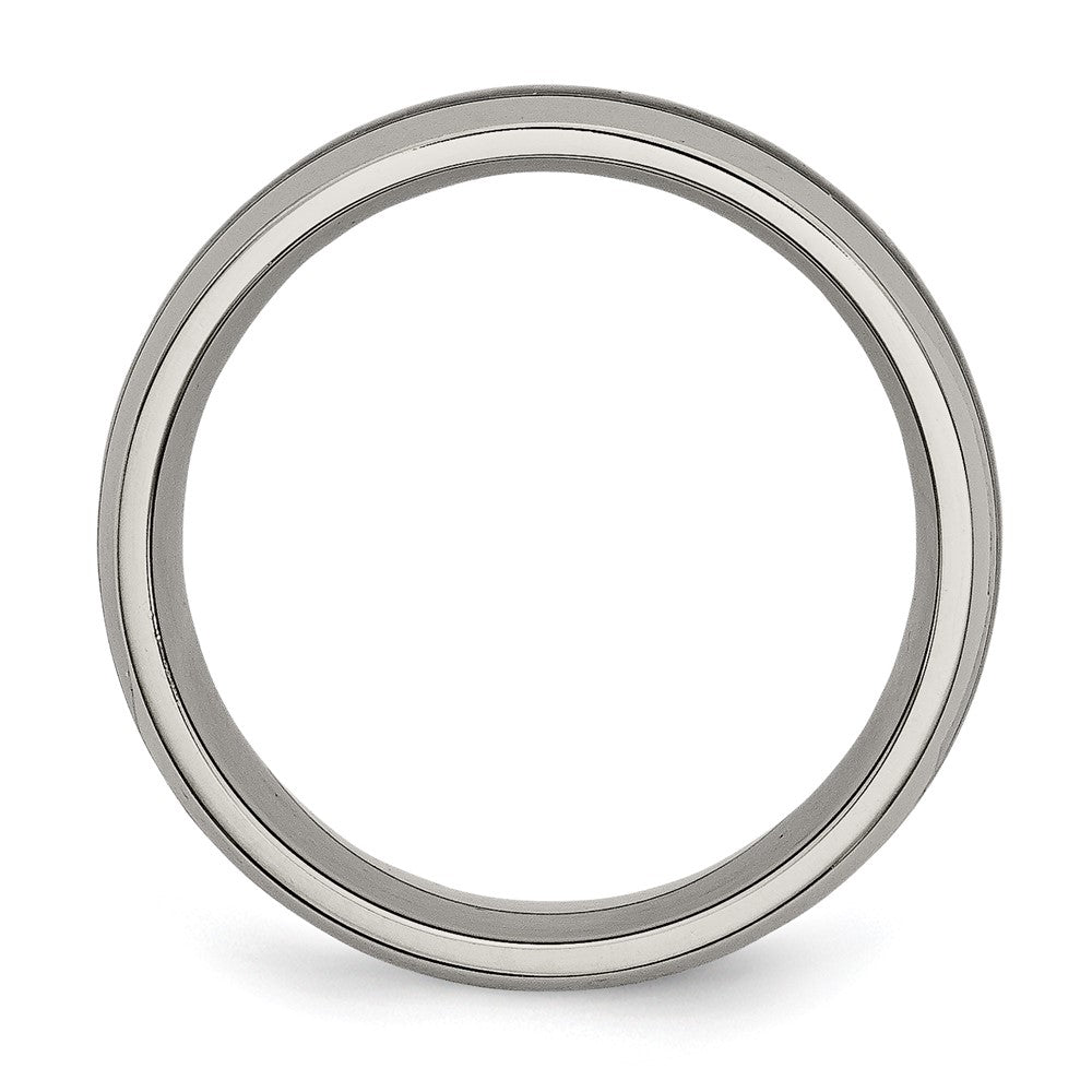 Titan Poliert Schwarz Karbon Faser Einlage 8mm Ring