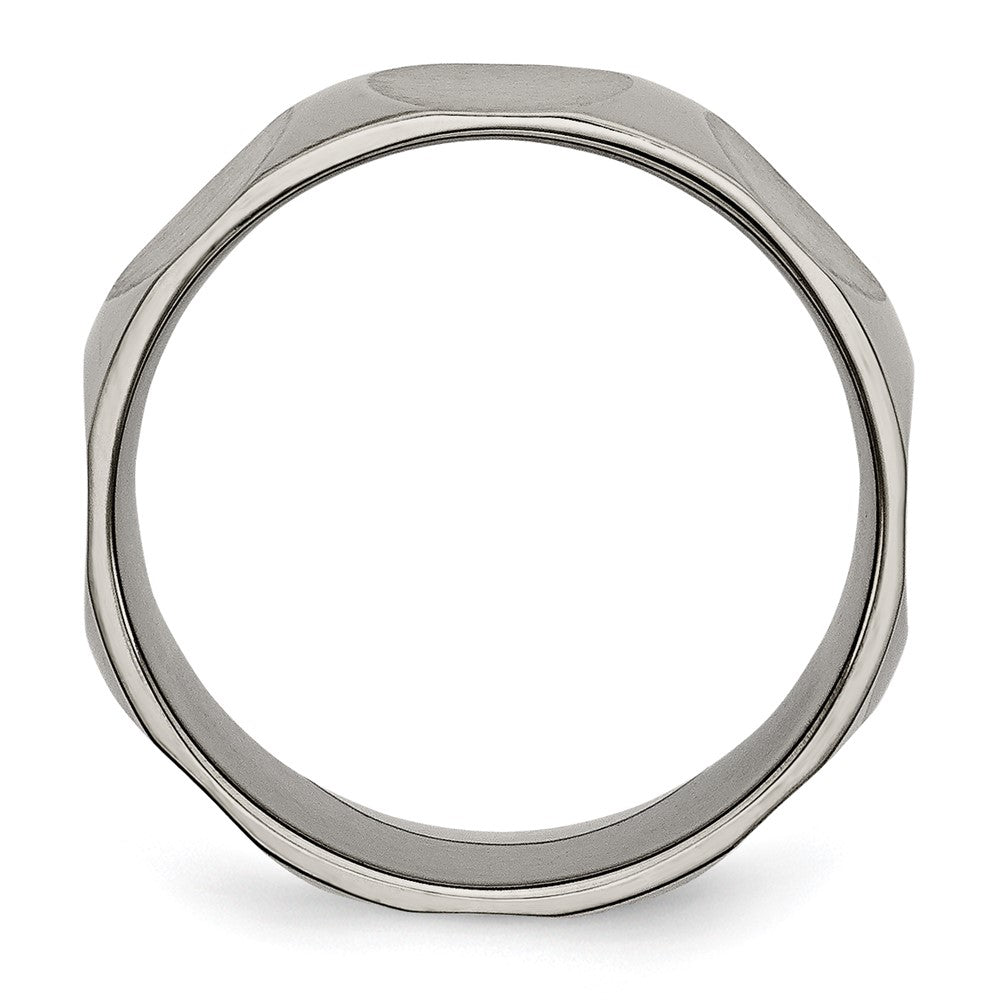 Titan Facettiert 8mm Satiniert Ring