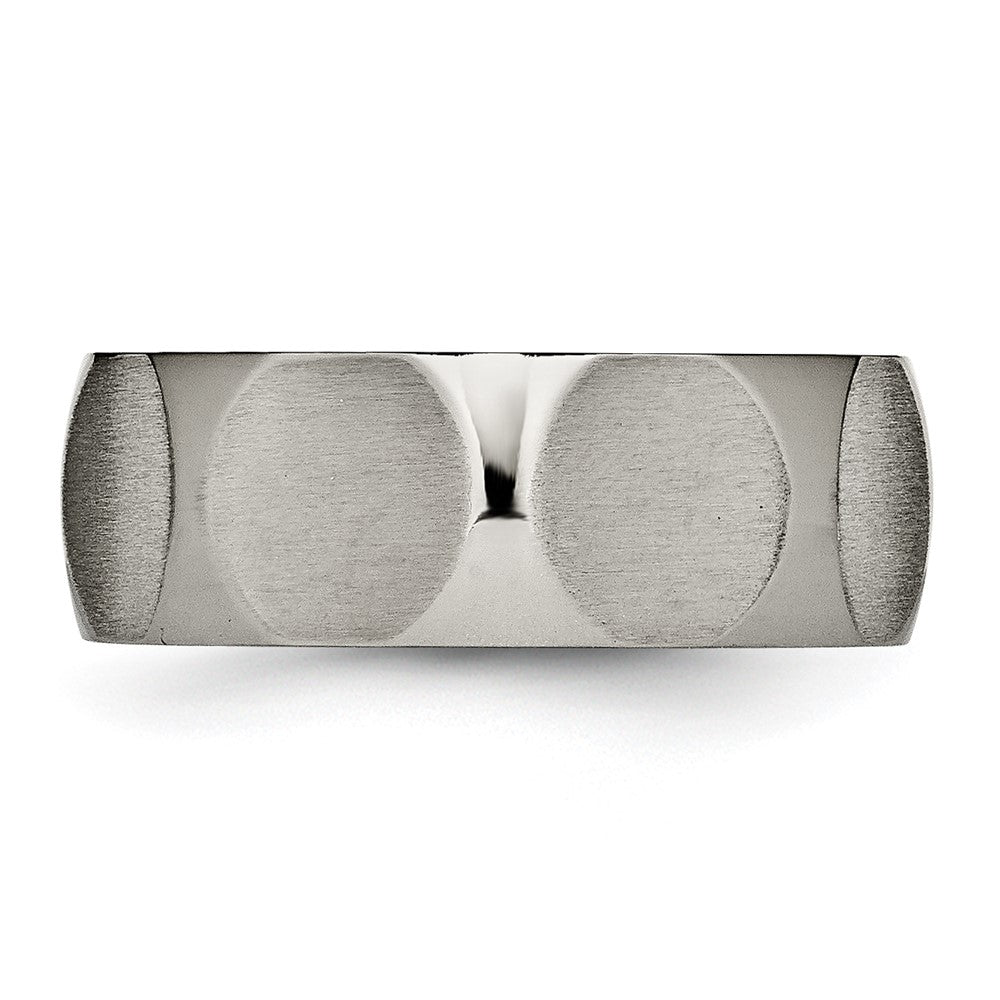 Titan Facettiert 8mm Satiniert Ring