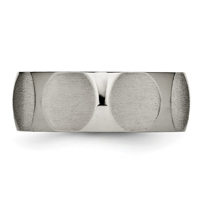 Titan Facettiert 8mm Satiniert Ring