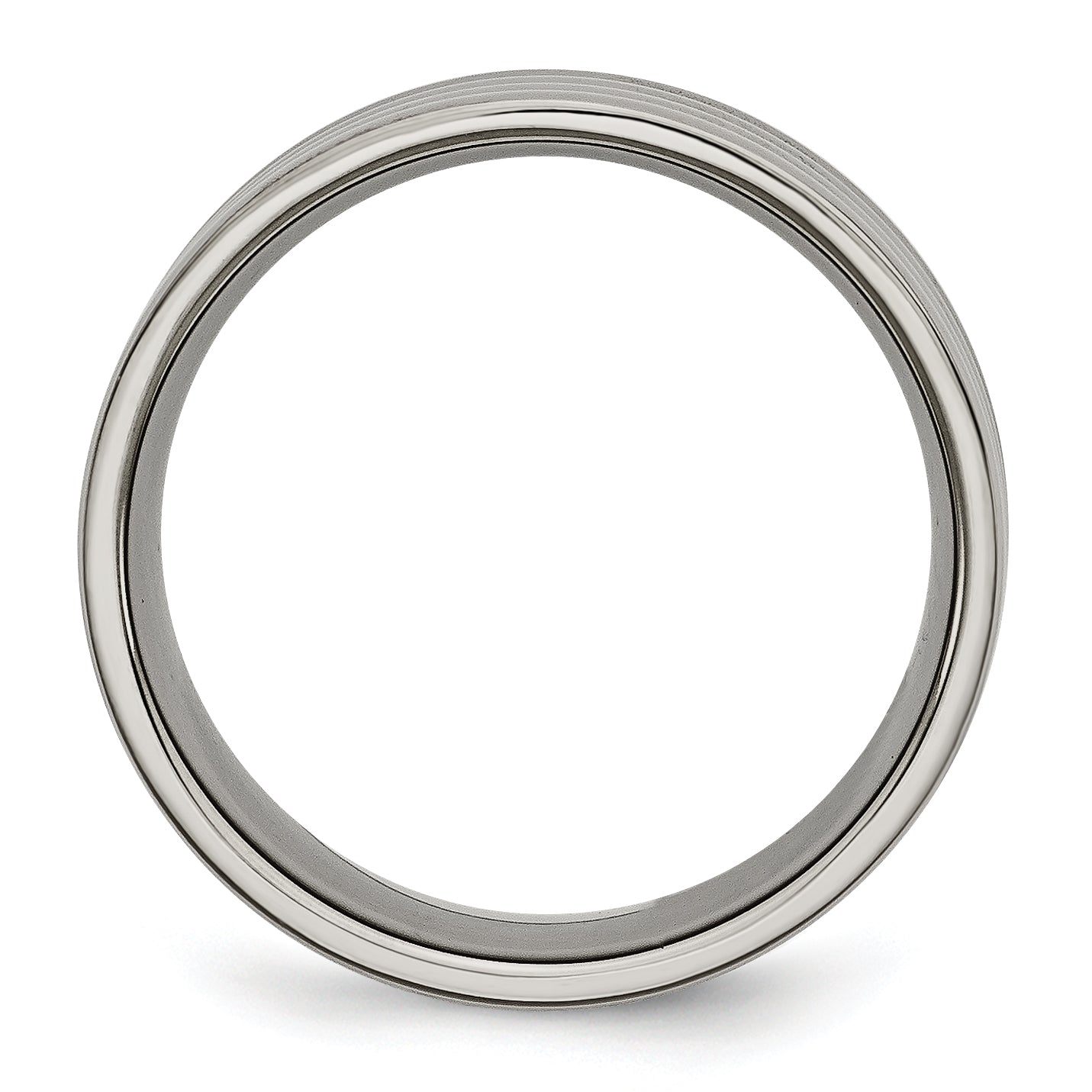 Titan Gerillt 8mm Poliert Ring
