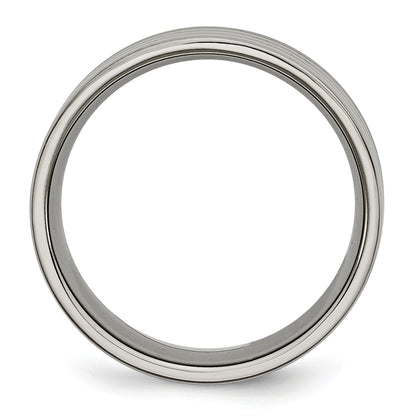 Titan Gerillt 8mm Poliert Ring