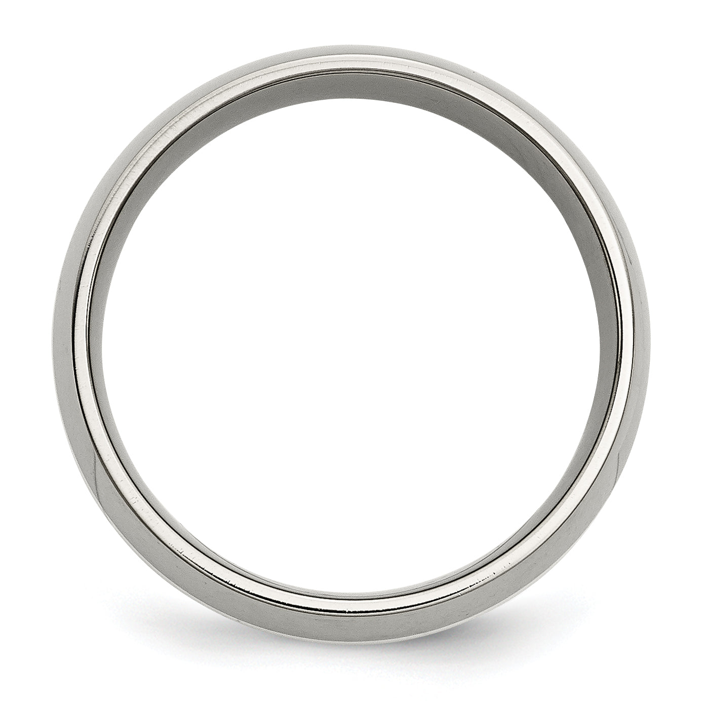 Titan/silver Bicolor Titan Sterlingsilber Einlage 8mm Poliert Ring