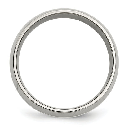 Titan/silver Bicolor Titan Sterlingsilber Einlage 8mm Poliert Ring