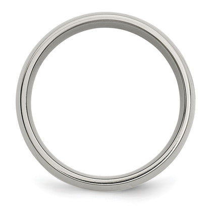 Titan/14K Bicolor Titan Poliert 14K Gelb Einlage 8mm Ring (size 7 Nur)