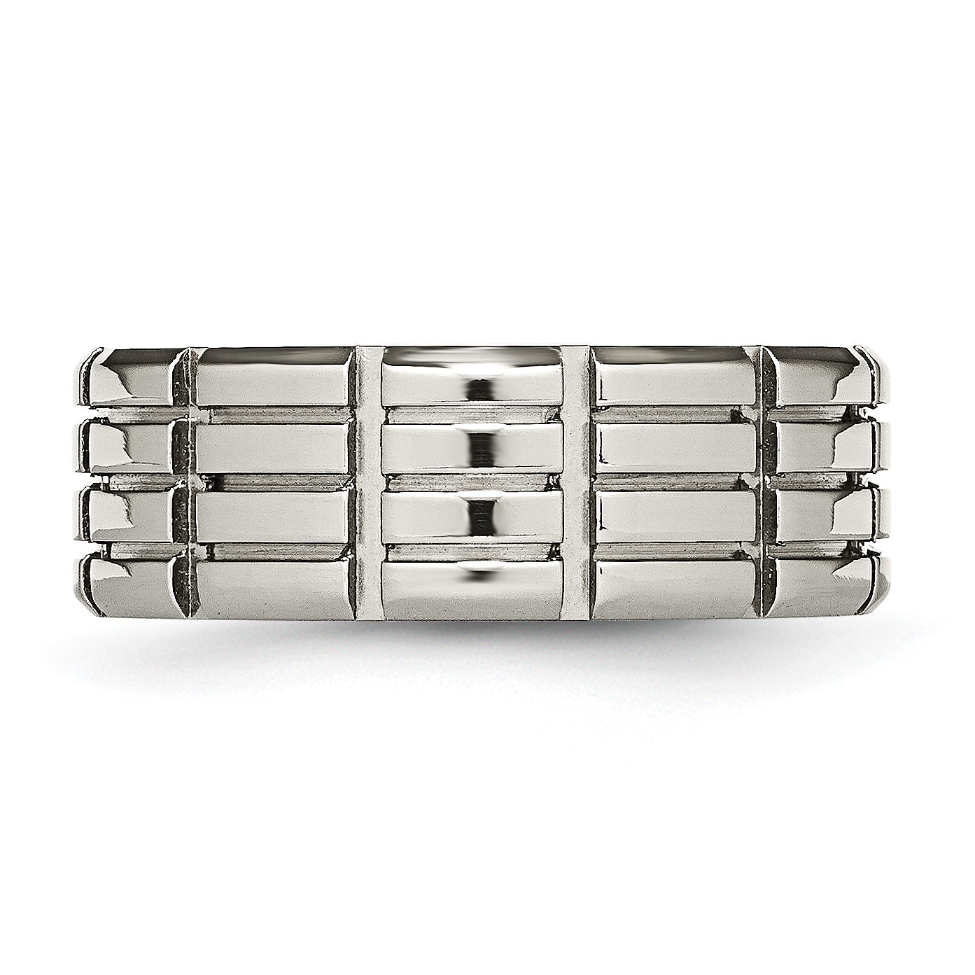 Titan 8mm Gerillt Poliert Ring