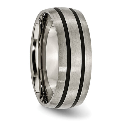 Titan Emailliert 8mm Satiniert Ring