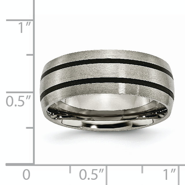 Titan Emailliert 8mm Satiniert Ring
