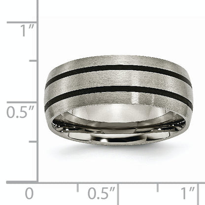 Titan Emailliert 8mm Satiniert Ring