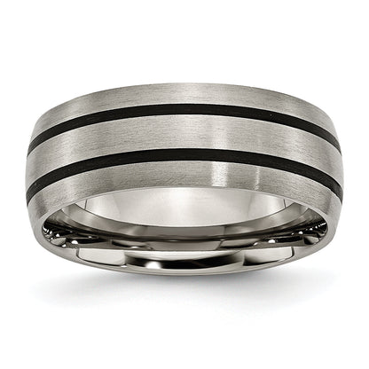 Titan Emailliert 8mm Satiniert Ring