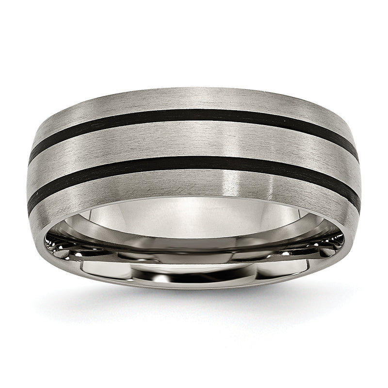 Titan Emailliert 8mm Satiniert Ring