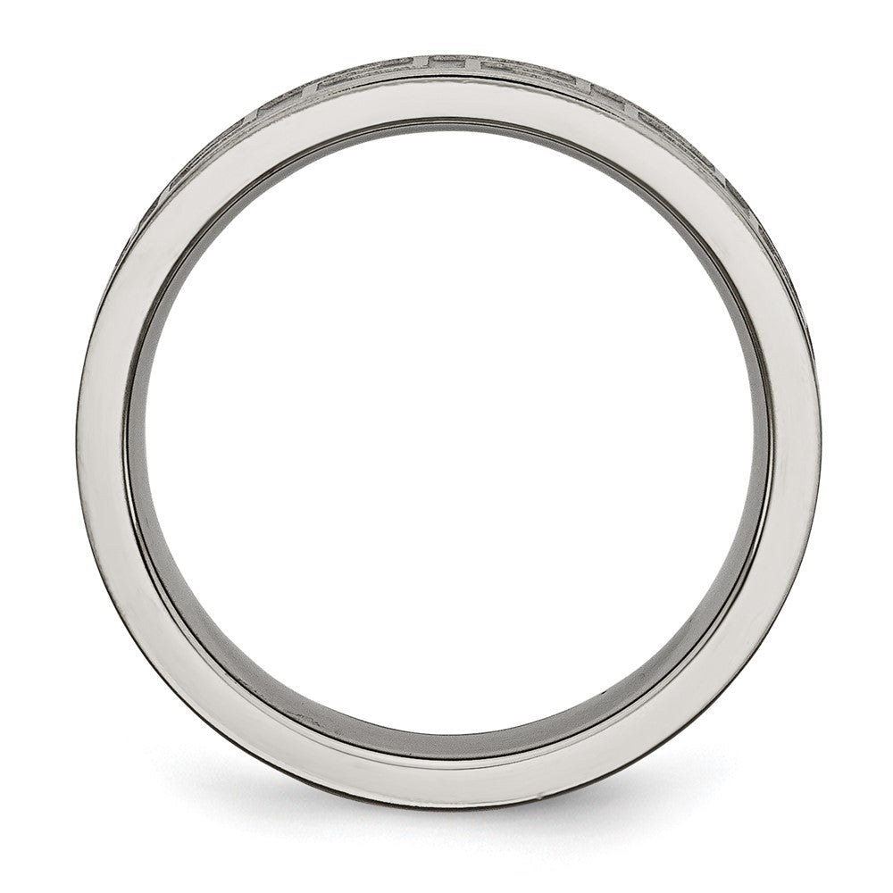 Titan Greek Key 6mm Satiniert & Poliert Ring