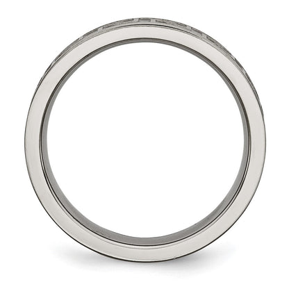 Titan Greek Key 6mm Satiniert & Poliert Ring