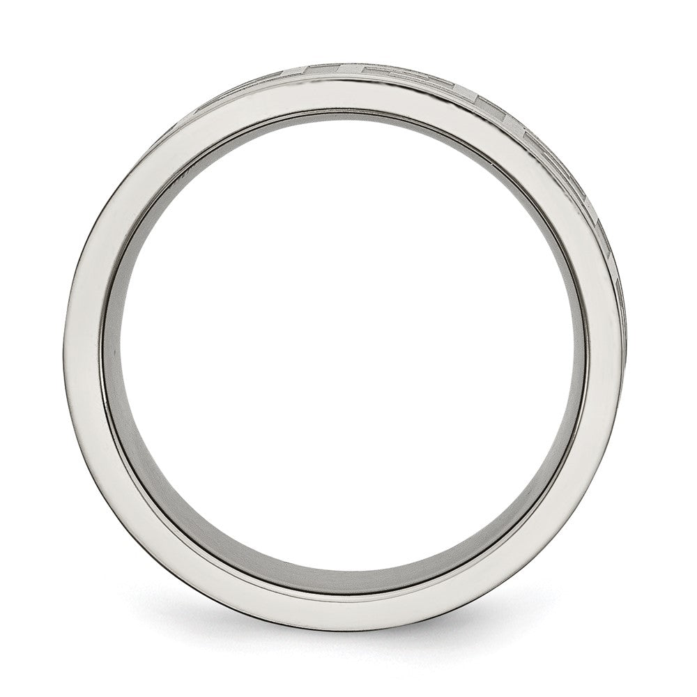 Titan Greek Key 8mm Satiniert & Poliert Ring