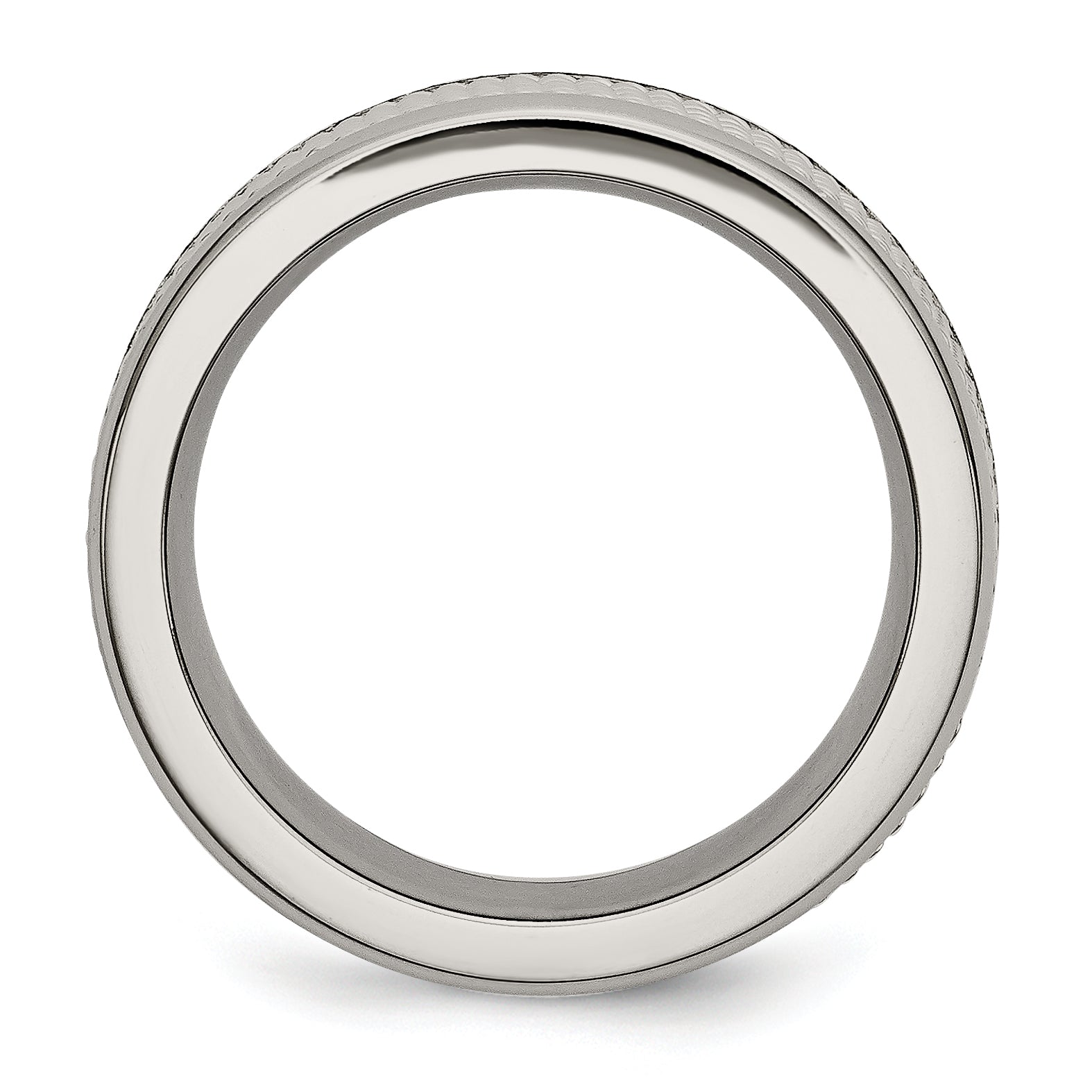 Titan Base mit Edelstahl Netz Mittig 8mm Ring