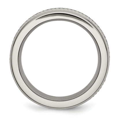 Titan Base mit Edelstahl Netz Mittig 8mm Ring