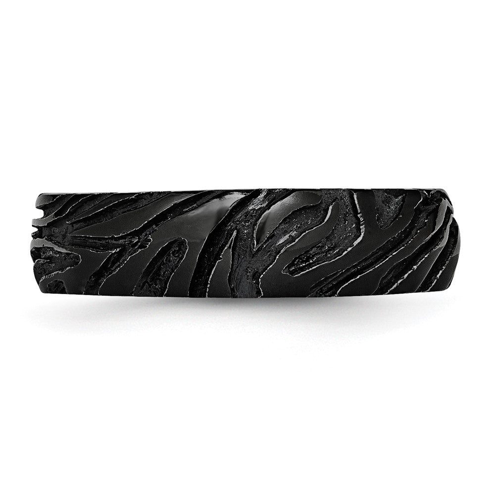 Titan Schwarz Ti Safari Gewölbt 6.50mm Ring