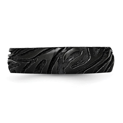 Titan Schwarz Ti Safari Gewölbt 6.50mm Ring
