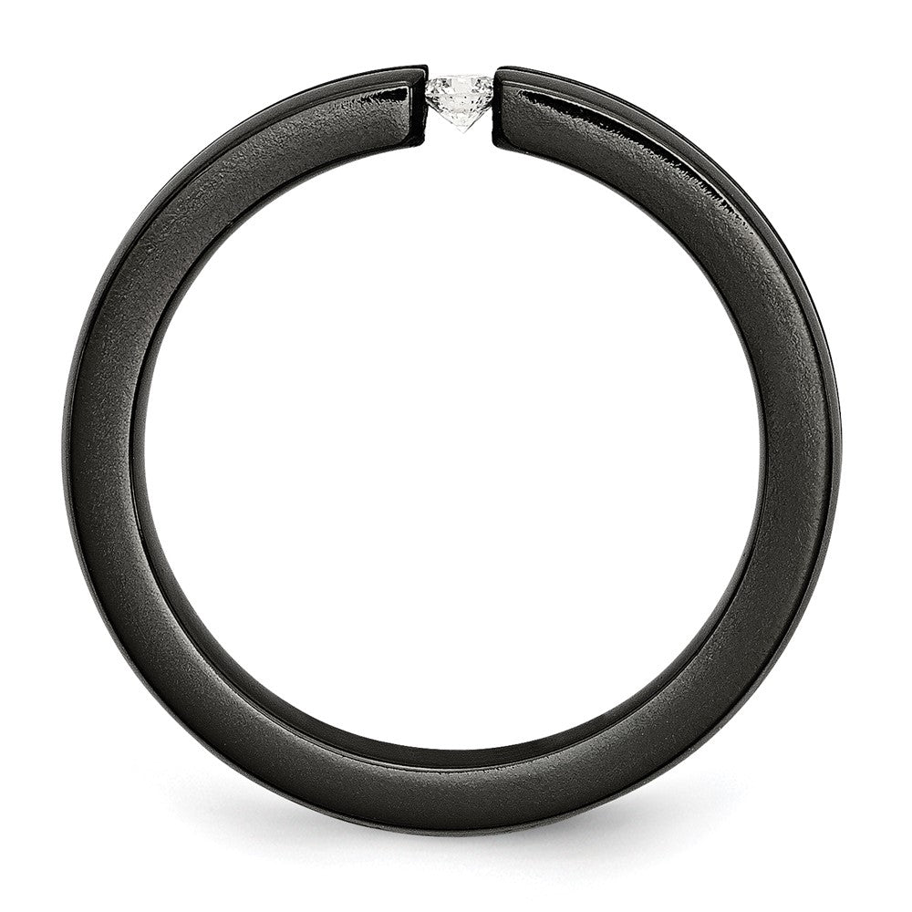 Titan Schwarz Ti Multi Colored Anodized 3mm.10ct Diamant. 4mm Ring