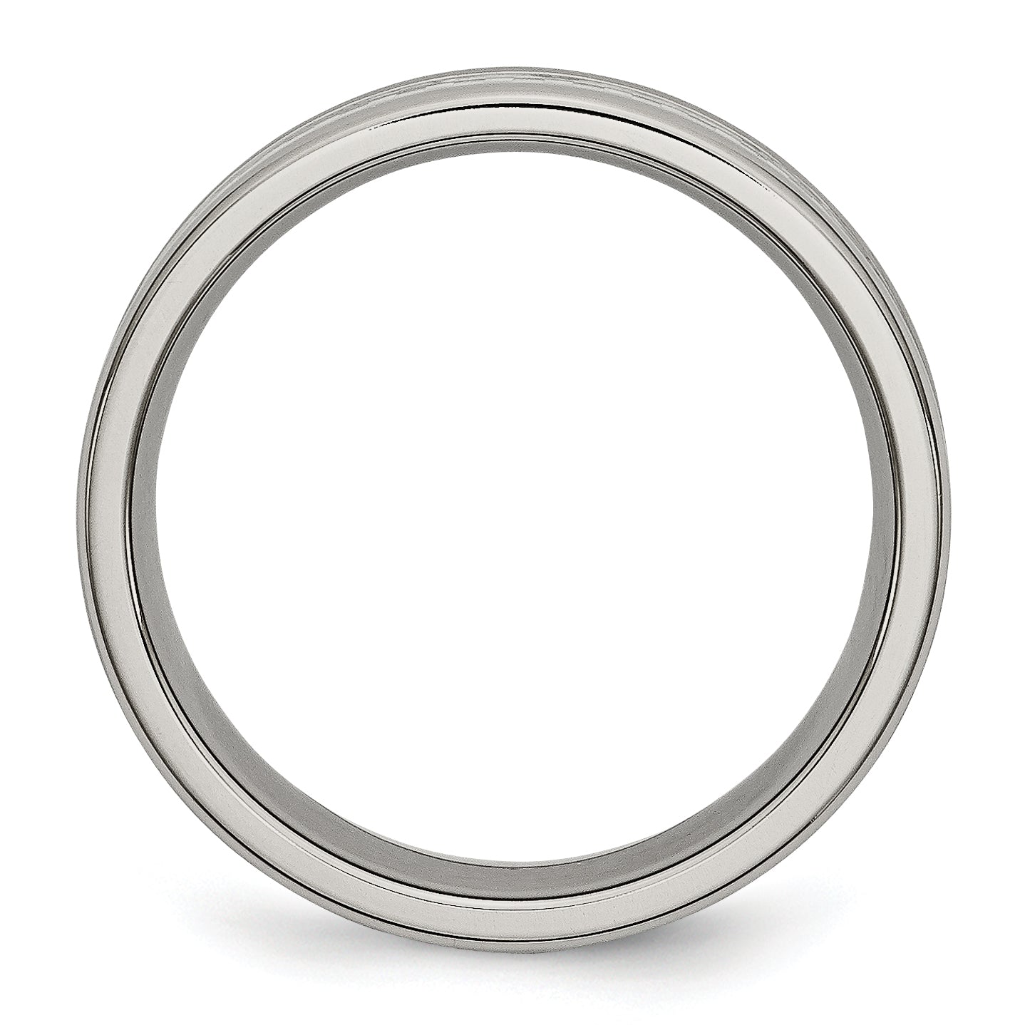 Titan Poliert Grau Karbon Faser Einlage 6mm Ring