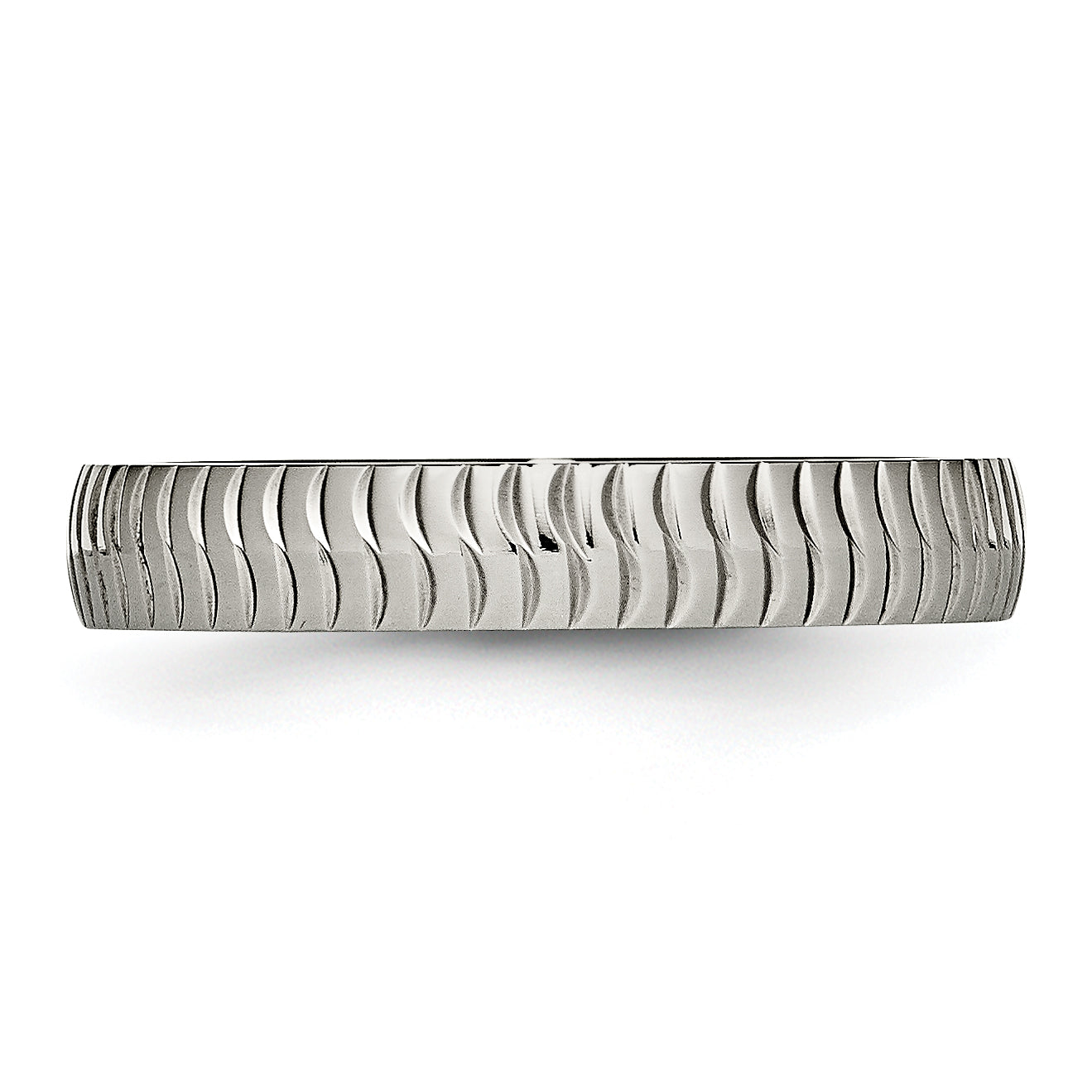 Titan Poliert und Strukturiert 4mm Ring