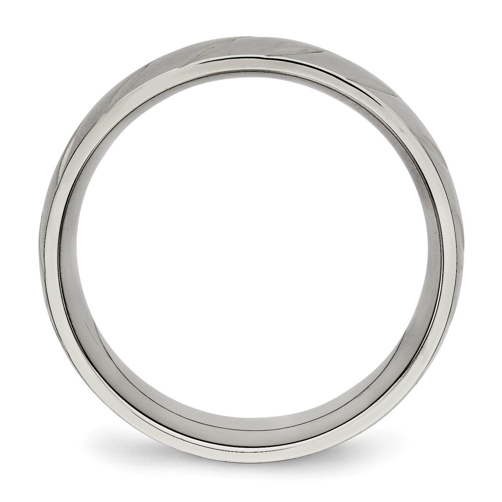 Titan Poliert Diamantiert 8mm Ring