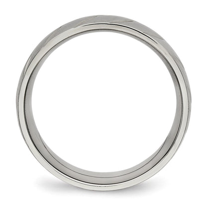 Titan Poliert Diamantiert 8mm Ring