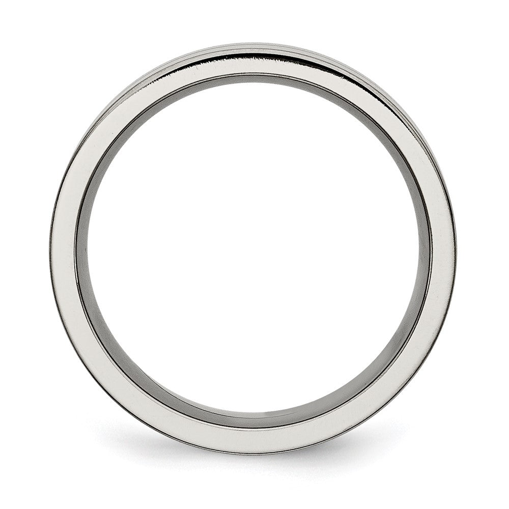 Titan Gerillt 8mm Gebürstet und Poliert Ring