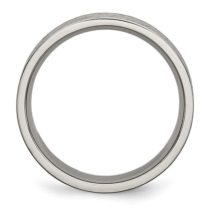 Titan Gerillt 6mm Gebürstet Ring
