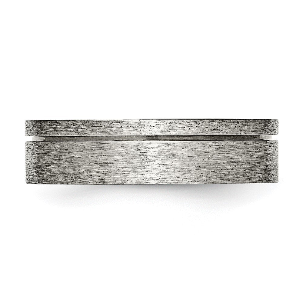 Titan Gerillt 6mm Gebürstet Ring