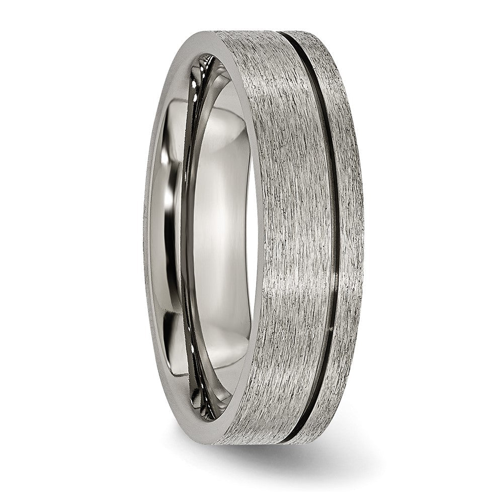 Titan Gerillt 6mm Gebürstet Ring