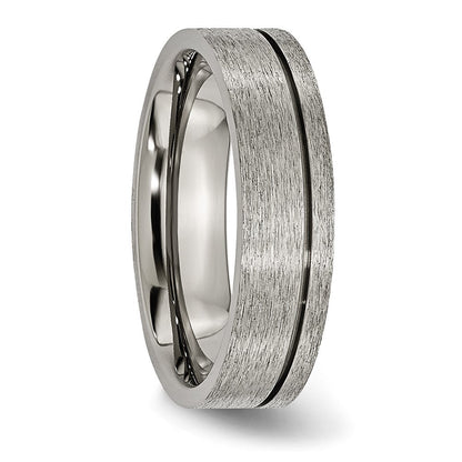 Titan Gerillt 6mm Gebürstet Ring