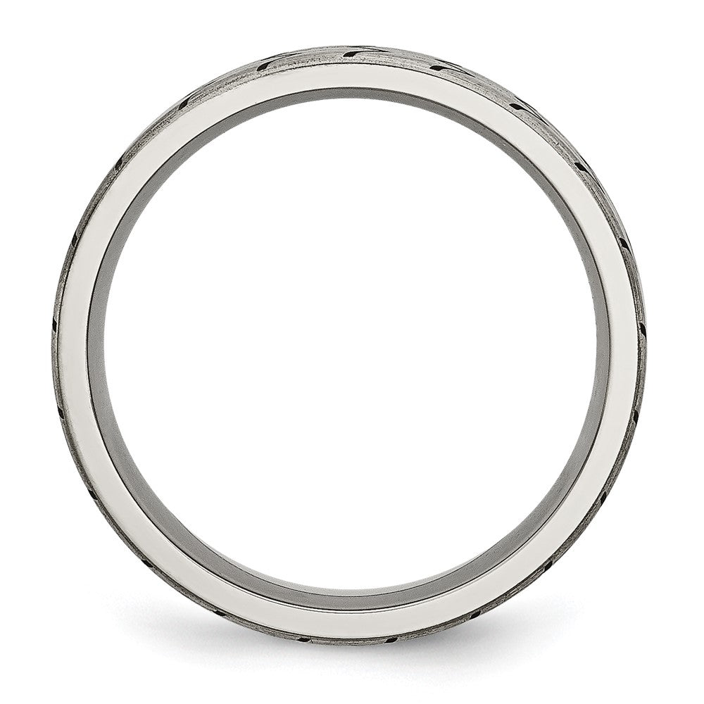 Titan Flach Tread Design 6mm Gebürstet Ring