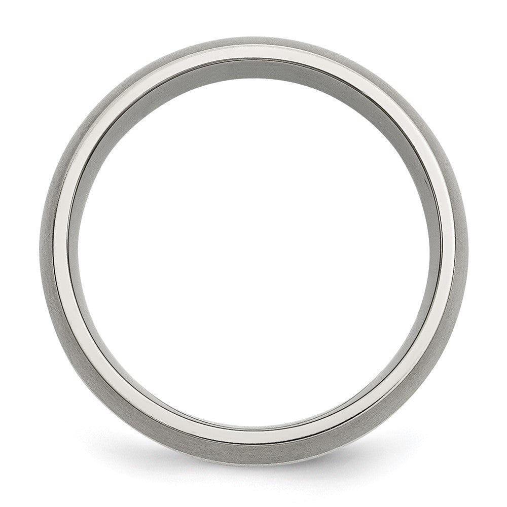 Titan/silver Bicolor Titan Sterlingsilber Einlage 8mm Gebürstet Ring