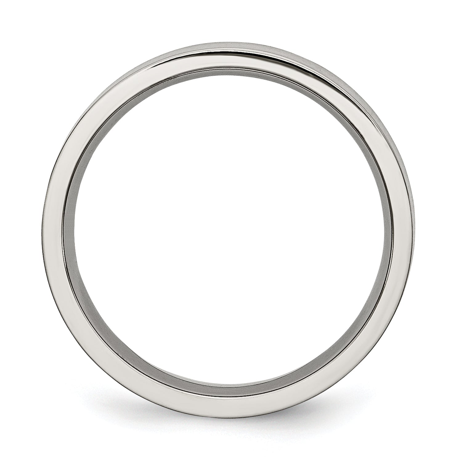 Titan Flach 5mm Gebürstet Ring