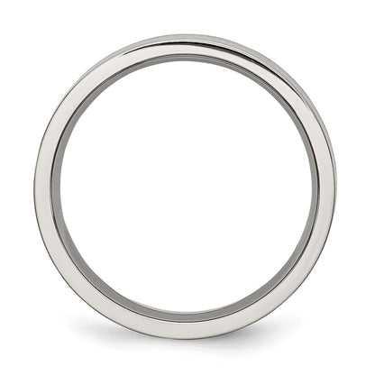 Titan Flach 5mm Gebürstet Ring