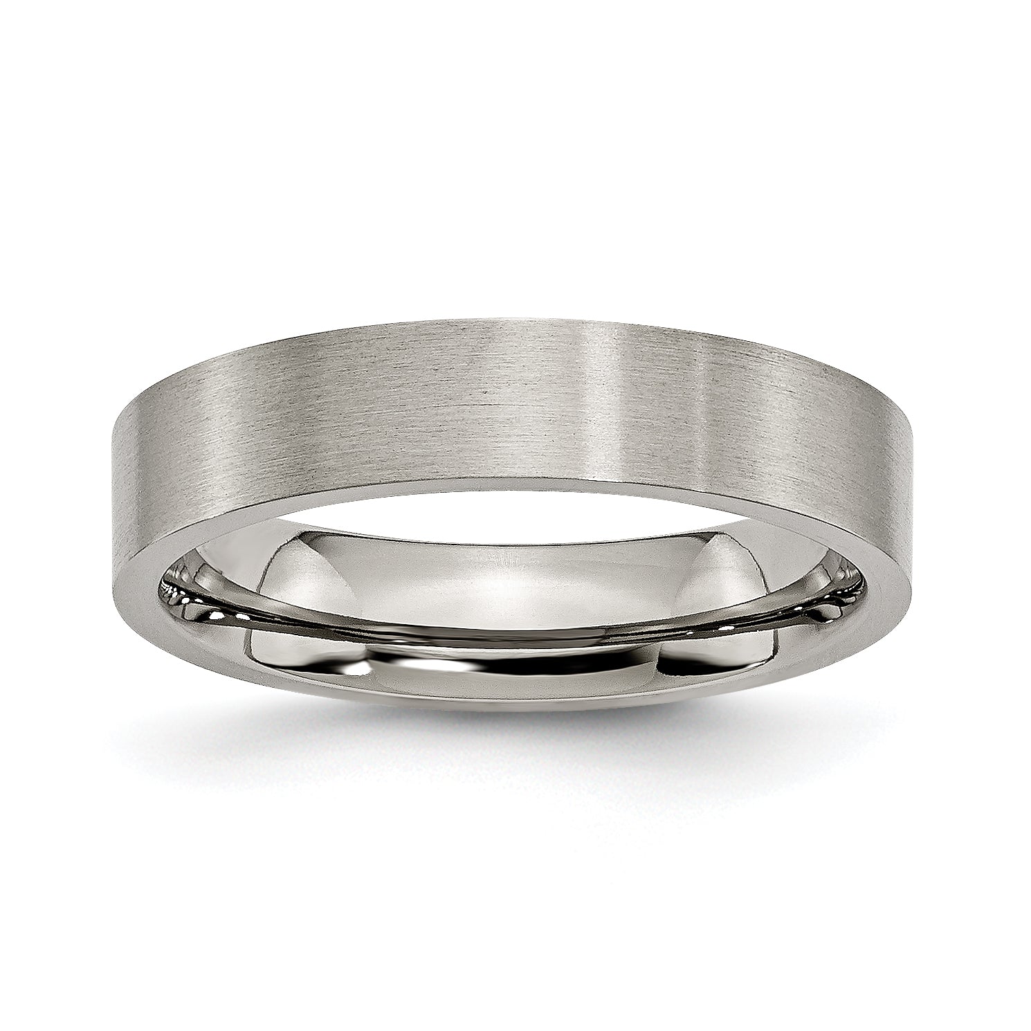 Titan Flach 5mm Gebürstet Ring