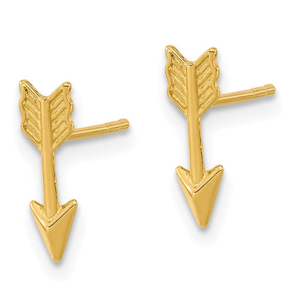 14K Gelbgold Poliert Pfeil Ohrstecker