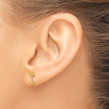14K Gelbgold Poliert Pfeil Ohrstecker