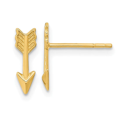 14K Gelbgold Poliert Pfeil Ohrstecker