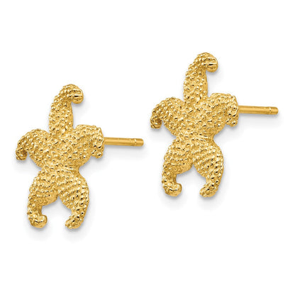 14K Gelbgold Seestern Ohrstecker