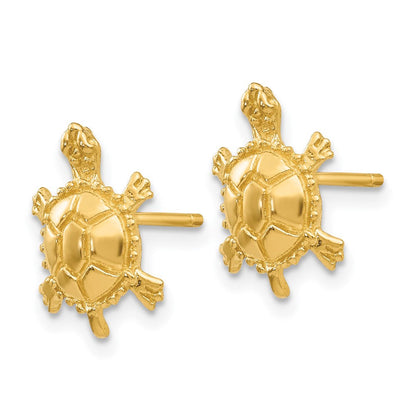 14K Gelbgold Schildkröte Ohrstecker