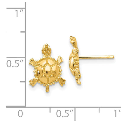 14K Gelbgold Schildkröte Ohrstecker